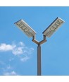 40W LED solcelle gatelampe - 4300lm, IP65, 6400K, aluminium, inkl. solpanel og batteri
