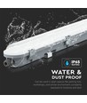 18W LED Vanntett Lampe - 60cm, Samsung Chip, Melkeaktig Deksel, 6500K