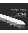 18W LED Vanntett Lampe - 60cm, Samsung Chip, Melkeaktig Deksel, 6500K
