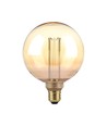 E27 4W G125 Art Filament LED pære - Amber glass, 1800K, lasergraveringer, varm hvit filament