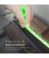 5m Grønn 3,2W/m sprutsikker LED-strip - Grønt lys, IP65