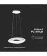 60cm 36W CCT dimbar designer pendel - Rund, 3900lm, inkl. fjernkontroll, 3 års garanti