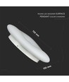 Rund LED Overflatpendel 78W - Designer, Fargeskiftende, 750x130, Dempbar, Hvit