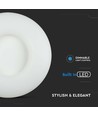 Rund LED Overflatpendel 78W - Designer, Fargeskiftende, 750x130, Dempbar, Hvit