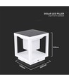 2W Solara LED bedlampe med sensor - IP65, 3000K, hvit, solcelle, 3 års garanti