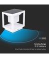 2W Solara LED bedlampe med sensor - IP65, 3000K, hvit, solcelle, 3 års garanti