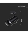 35W Samsung LED skinnespot - Sort, 4000K, COB, 3000lm, IP20