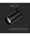 35W Samsung LED skinnespot - Sort, 4000K, COB, 3000lm, IP20