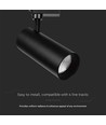 35W Samsung LED skinnespot - Sort, 4000K, COB, 3000lm, IP20