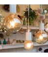 V-Tac G95 8W LED globepære - Kulltråd, Ø9,5 cm, ravfarget glass, ekstra varm hvit, 2200K, E27