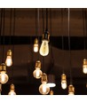 E27 4,8W dimbar LED filament pære - ST64, Amber glass, 1800K, Vintage lys