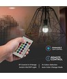 E27 8,5W Smart LED pære med fjernkontroll - RGB+4000K, A60, dimbar, 806lm, inkl. fjernkontroll