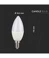 E14 4,8W Smart LED kronepære - RGB+4000K, inkl. fjernkontroll, dimbar, 470lm