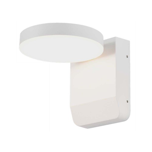 17W Rund LED vegglampe - IP65, hvit, 2500lm, 3000K, fasadebelysning