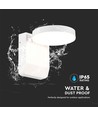17W Rund LED vegglampe - IP65, hvit, 2500lm, 3000K, fasadebelysning