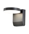 17W Rund LED vegglampe - 2480lm, IP65, sort, 4000K, utendørs fasadebelysning