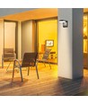 17W Rund LED vegglampe - 2480lm, IP65, sort, 4000K, utendørs fasadebelysning
