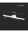 10W LED bad- / speillampe - IP65, 61cm, hvit