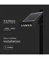 8W LED solcelle vegglampe med sensor - 950lm, 3000K, IP65, 4000mAh batteri