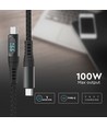 1m USB til Type C kabel - Sort, til hjemmet og kontoret