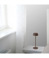 Oppladbar LED bordlampe inne/ute - Cortenfarget, touch-dimbar, IP54