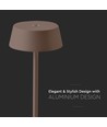 Oppladbar LED bordlampe inne/ute - Cortenfarget, touch-dimbar, IP54