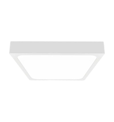 30W LED taklampe - 6500K, hvit kant, kvadratisk