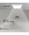 30W LED taklampe - 6500K, hvit kant, kvadratisk