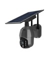 Utendørs WiFi PTZ solcelledrevet kamera - 360° Trygghet, Full HD & Fargenattesyn, IP65, Svart