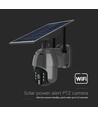 Utendørs WiFi PTZ solcelledrevet kamera - 360° Trygghet, Full HD & Fargenattesyn, IP65, Svart