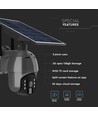 Utendørs WiFi PTZ solcelledrevet kamera - 360° Trygghet, Full HD & Fargenattesyn, IP65, Svart