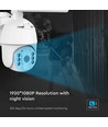 WiFi HD Smart Solar PTZ kamera med solcelle - 2MP, IP65, PIR sensor, 360° rotasjon, Smart Life app