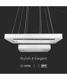 113W LED lysekrone, dimbar - 6300lm, 3000K, Ø60cm, varm hvit, Triac fasedimming