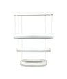 80W LED lysekrone pendel - 3-trinns dimbar, 3000K, hvit, 360 grader lysspredning