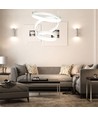 80W LED lysekrone pendel - 3-trinns dimbar, 3000K, hvit, 360 grader lysspredning
