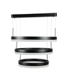 86W Soft Light Chandelier LED pendel - Sort, 3000K, dimbar, 360 grader lys, 3 års garanti
