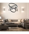 86W Soft Light Chandelier LED pendel - Sort, 3000K, dimbar, 360 grader lys, 3 års garanti
