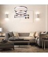 92W LED lysekrone pendel, 3-trinns dimbar - 4550lm, 3000K, kaffebrun aluminium, 360 grader lysspredning