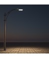 100W LED gatelykt med Samsung LED chip - 100lm/W, IP65, grått kabinett, utendørs
