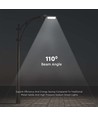100W LED gatelykt med Samsung LED chip - 100lm/W, IP65, grått kabinett, utendørs