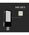 100W LED gatelykt med Samsung LED chip - 100lm/W, IP65, grått kabinett, utendørs