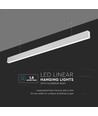 120cm 40W LED lysskinne med Samsung chip - Silver, 6400K, 120°, inkl. wireoppheng