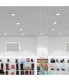 20W Ø17cm LED innfellingspanel - Samsung Chip, Hull: Ø14,5 cm, 6400K, hvit kant