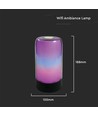 8W Smart RGB LED bordlampe - 5V, WiFi, dimbar, virker med Alexa/Google Home, inkl. strømforsyning