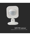 WiFi PIR sensor - Smart Home, 120 grader, hvit, virker med Alexa og Google Home