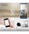WiFi PIR sensor - Smart Home, 120 grader, hvit, virker med Alexa og Google Home