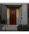 Vegglampe avlang Cortenfarget, LED 17W - 4000K, IP65, brukes inne og ute.