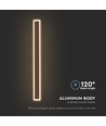 Vegglampe avlang Cortenfarget, LED 17W - 4000K, IP65, brukes inne og ute.