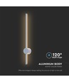 12W vegglampe, RA90, hvit - 65cm, IP65, 1400lm, inkl. lyskilde