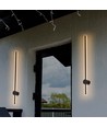 12W LED vegglampe, RA90 - IP65, sort, 1590lm, 3000K, 65cm høy